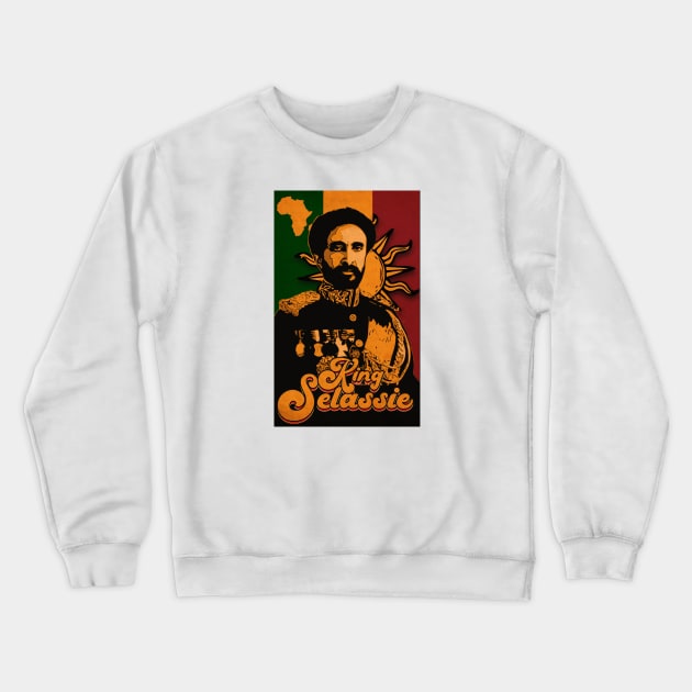 Haile Selassie I Jah Crewneck Sweatshirt by CTShirts